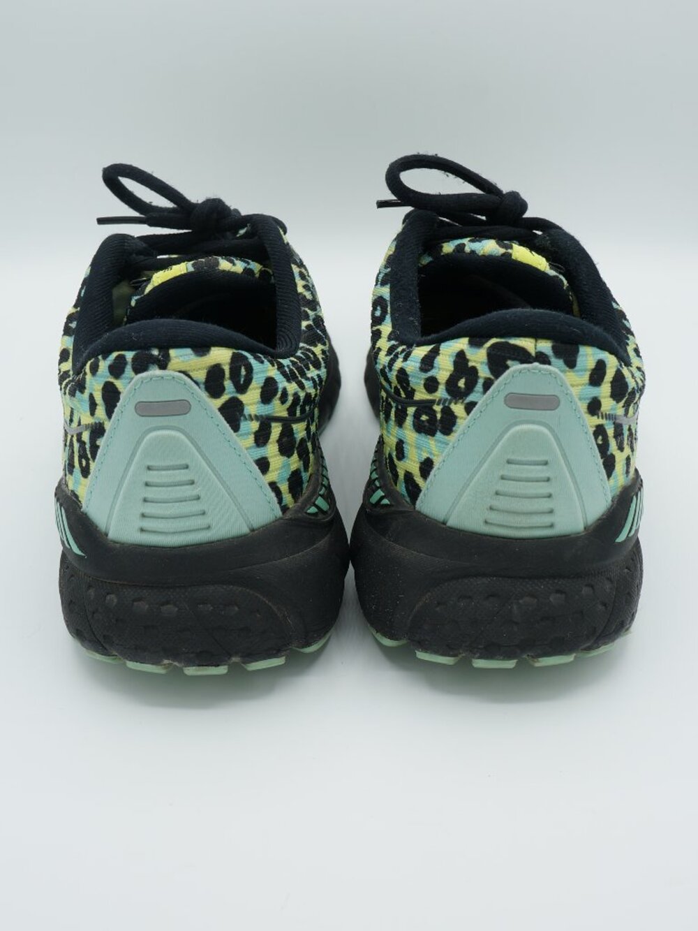 Brooks Adrenaline GTS 21 Women's Size 10 Teal Neon Leopard Print Running Shoes - Picture 7 of 10